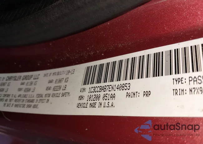 1C3CCBAB7EN140853: 44386575