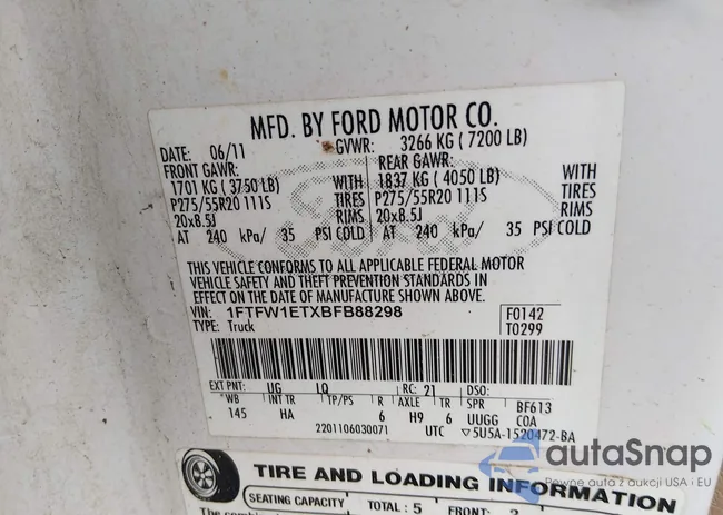 1FTFW1ETXBFB88298: 44386605