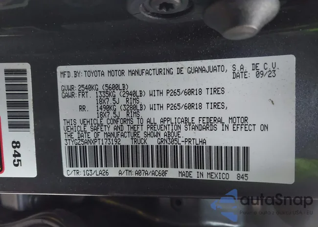 3TYGZ5ANXPT173192: 44386839