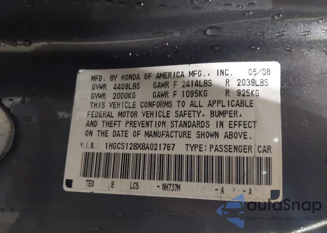 1HGCS128X8A021767: 44387953