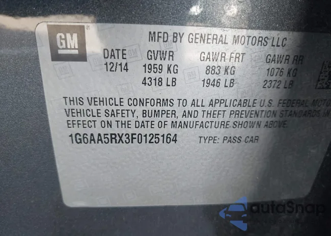 1G6AA5RX3F0125164: 44387957