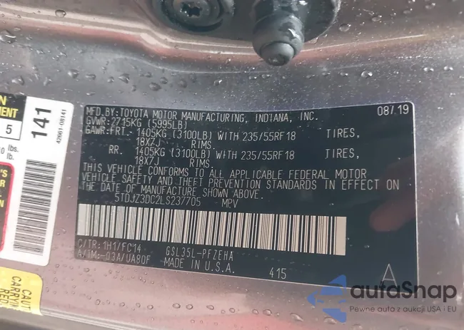 5TDJZ3DC2LS237705: 44387965