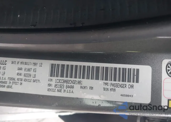 1C3CCBAB2CN321081: 44387977