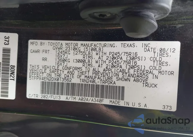 5TFPX4EN2DX013562: 44388043