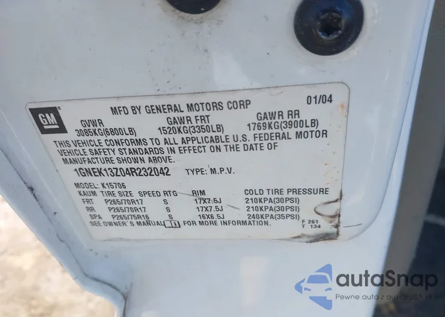 1GNEK13Z04R232042: 44388146