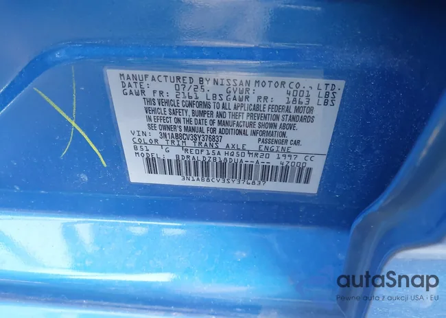 3N1AB8CV3SY376837: 44388423