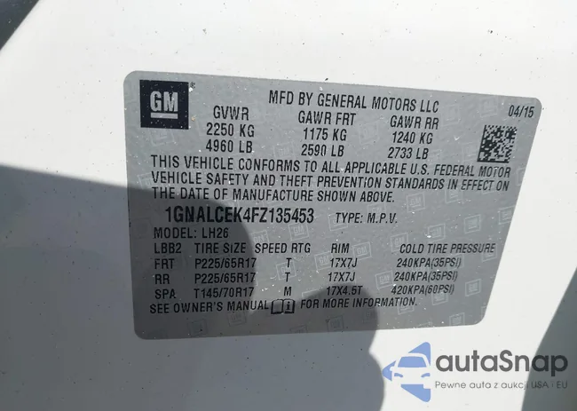 1GNALCEK4FZ135453: 44387451