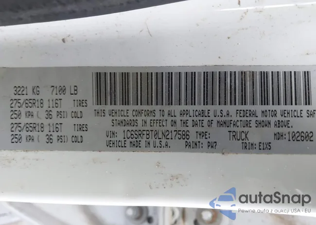 1C6SRFBT0LN217586: 44387514