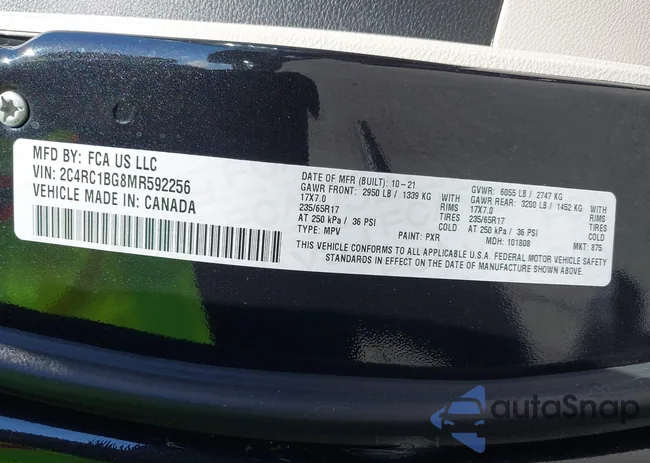 2C4RC1BG8MR592256: 44387533