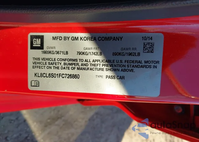 KL8CL6S01FC726860: 44387576