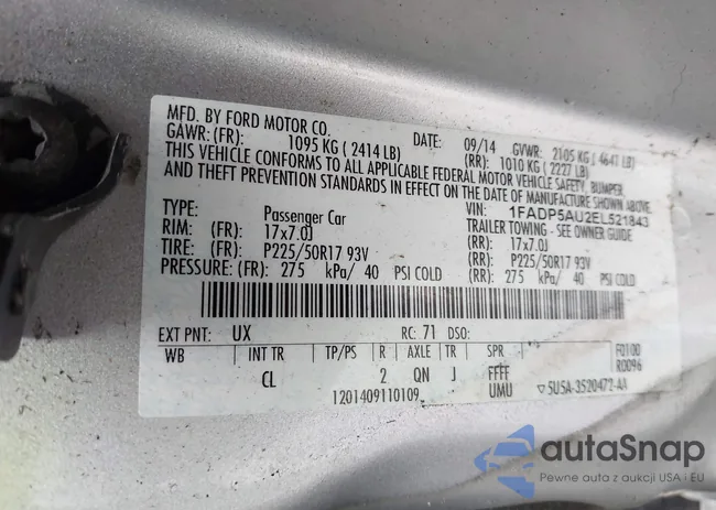 1FADP5AU2EL521843: 44387633