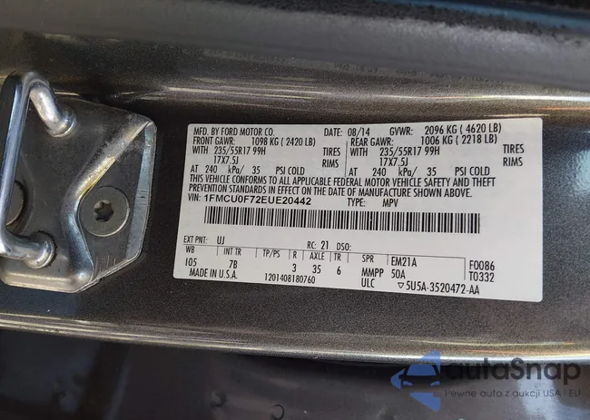 1FMCU0F72EUE20442: 44387689