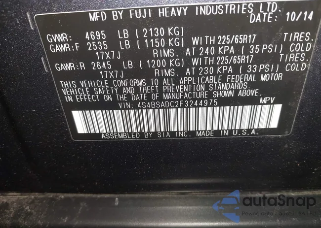 4S4BSADC2F3244975: 44387772