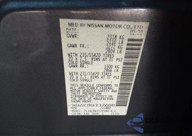 5N1AZ2CJ9LN137600: 44387787