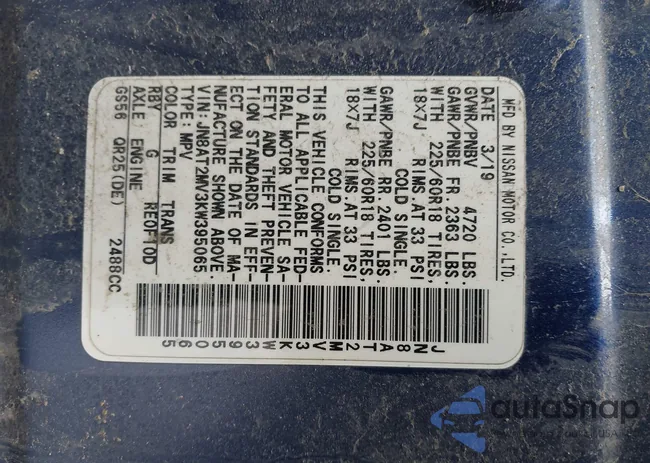 JN8AT2MV3KW395065: 44388867