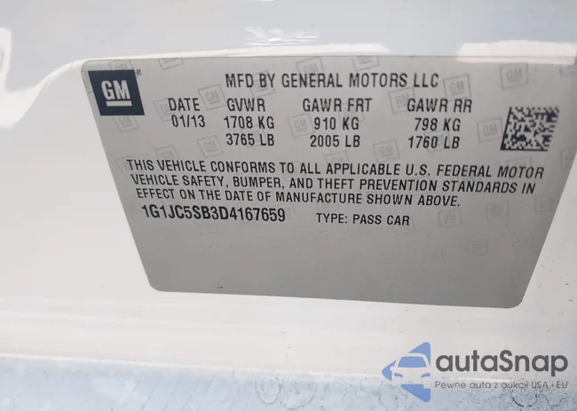 1G1JC5SB3D4167659: 44389093