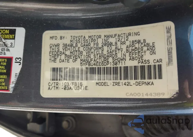 5YFBU4EE6DP130711: 44389130