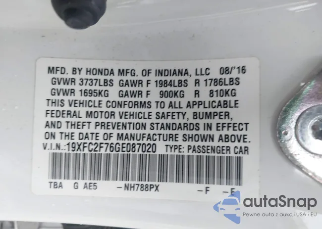 19XFC2F76GE087020: 44389183