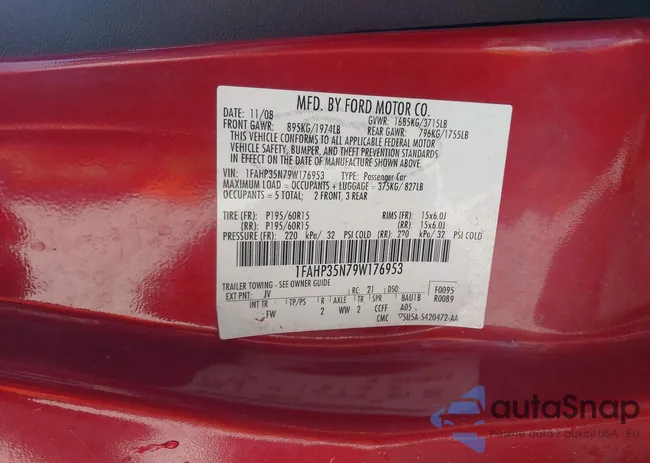 1FAHP35N79W176953: 44389369