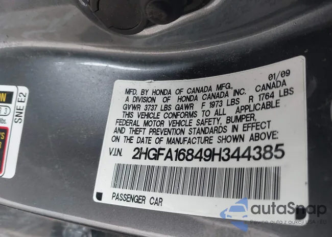 2HGFA16849H344385: 44388493