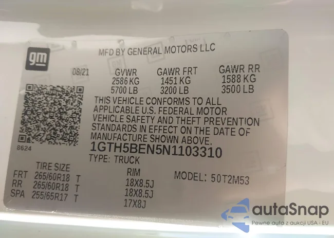 1GTH5BEN5N1103310: 44388547