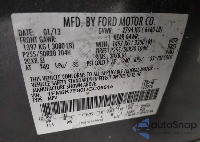 1FM5K7F80DGC06515: 44388566