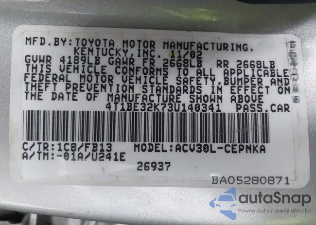 4T1BE32K73U140341: 44388679