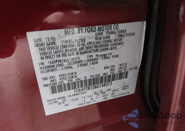 1FAHP28126G148373: 44388762