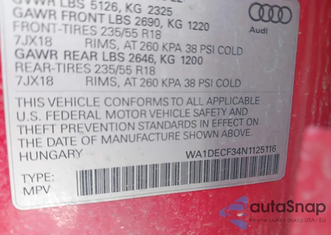 WA1DECF34N1125116: 44390047