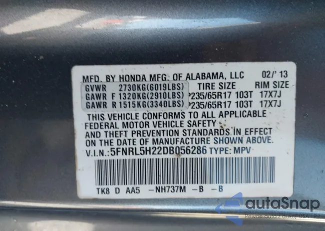 5FNRL5H22DB056286: 44390072