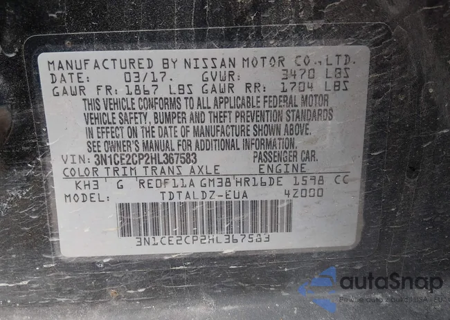 3N1CE2CP2HL367583: 44390175