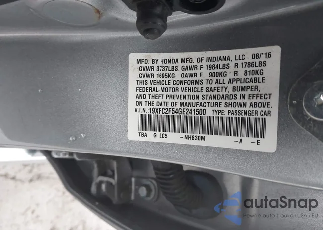 19XFC2F54GE241500: 44390233