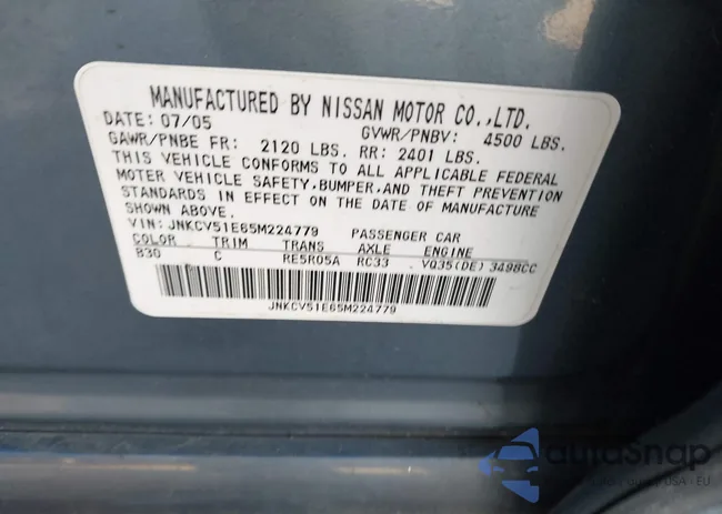 JNKCV51E65M224779: 44390391