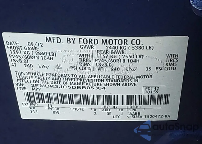 2FMDK3JC5DBB05364: 44389516