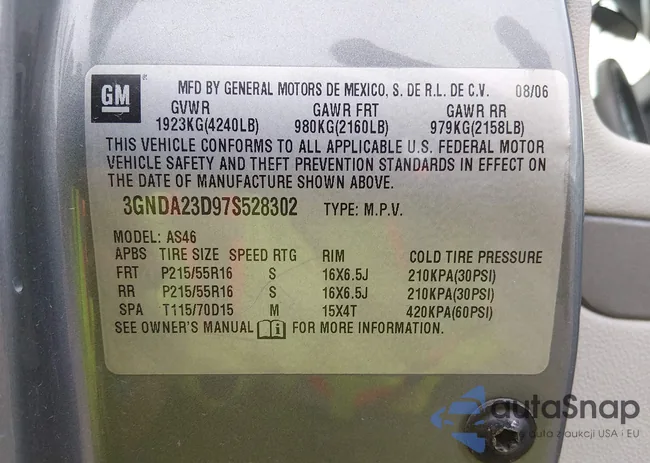 3GNDA23D97S528302: 44389693