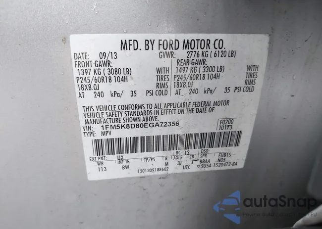 1FM5K8D80EGA72356: 44389787