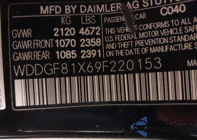 WDDGF81X69F220153: 44389790