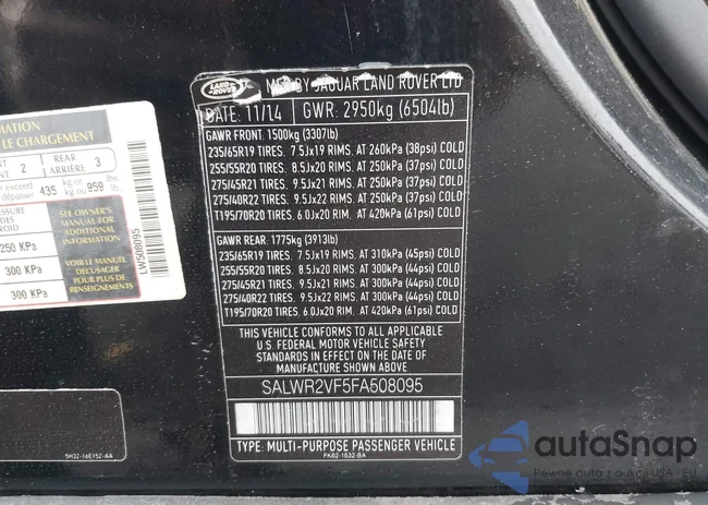 SALWR2VF5FA508095: 44390903