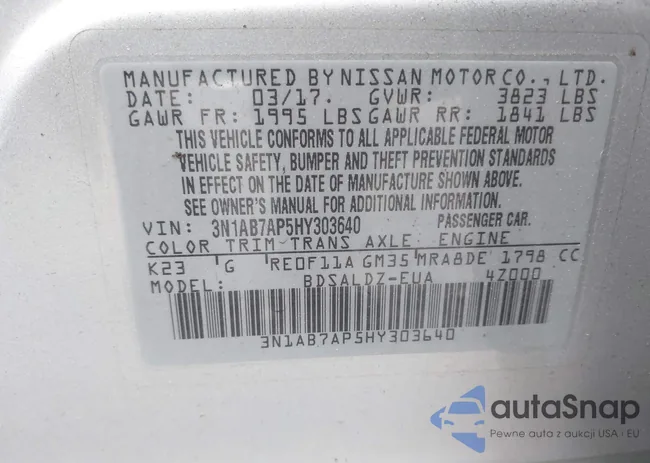 3N1AB7AP5HY303640: 44391113