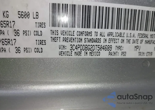 3C4PDDBG2DT504689: 44391147