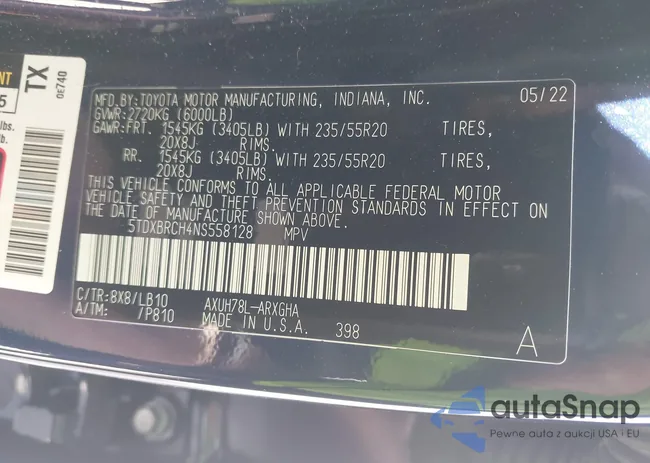 5TDXBRCH4NS558128: 44391190