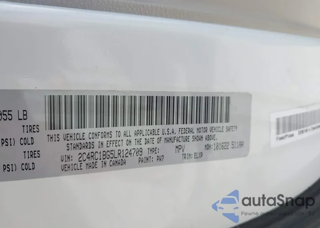 2C4RC1BG5LR124709: 44391431