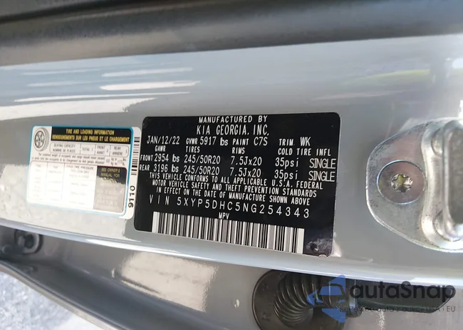 5XYP5DHC5NG254343: 44391437