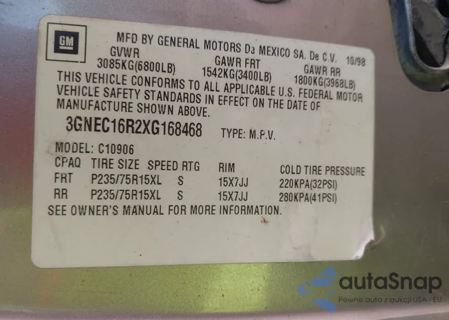 3GNEC16R2XG168468: 44390453