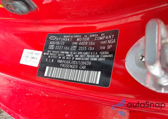 KMHHU6KJ8DU108439: 44390493