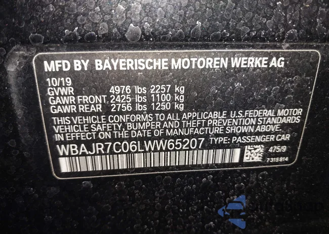 WBAJR7C06LWW65207: 44390535