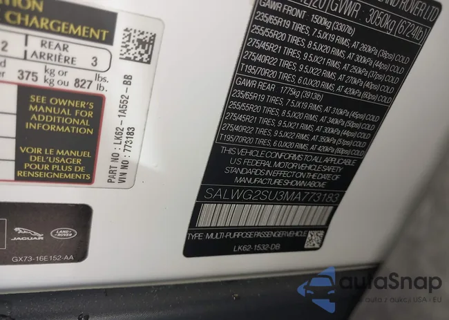 SALWG2SU3MA773183: 44391921