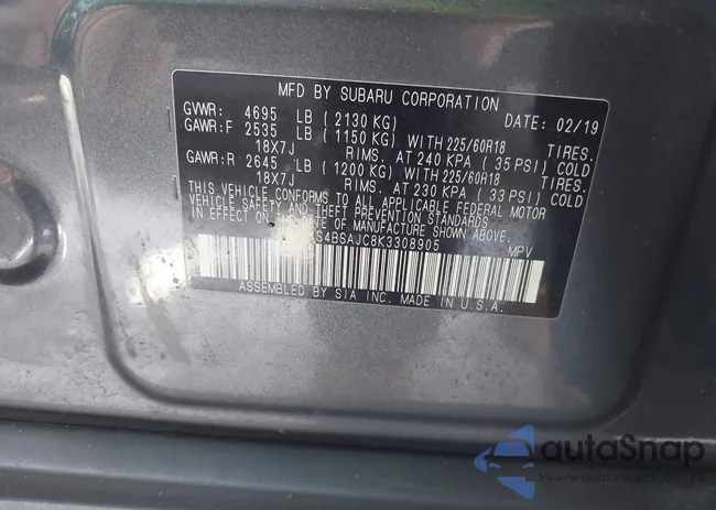 4S4BSAJC8K3308905: 44391941