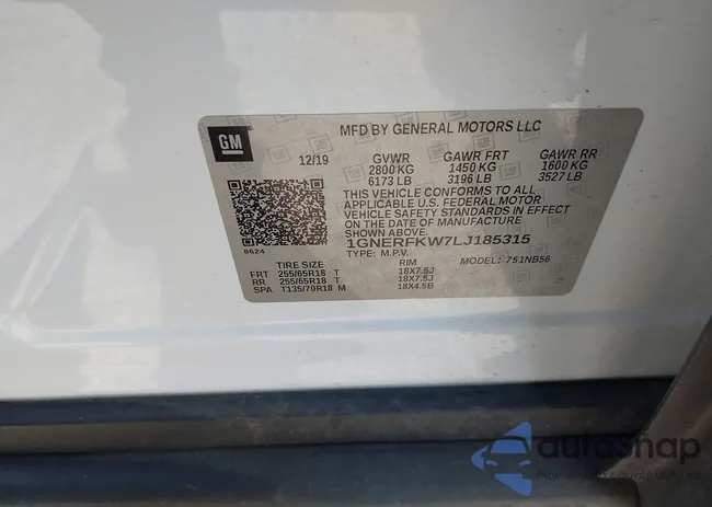 1GNERFKW7LJ185315: 44392093