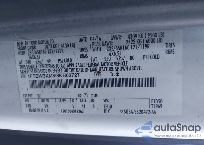 1FTBW3XM8GKB02727: 44392105